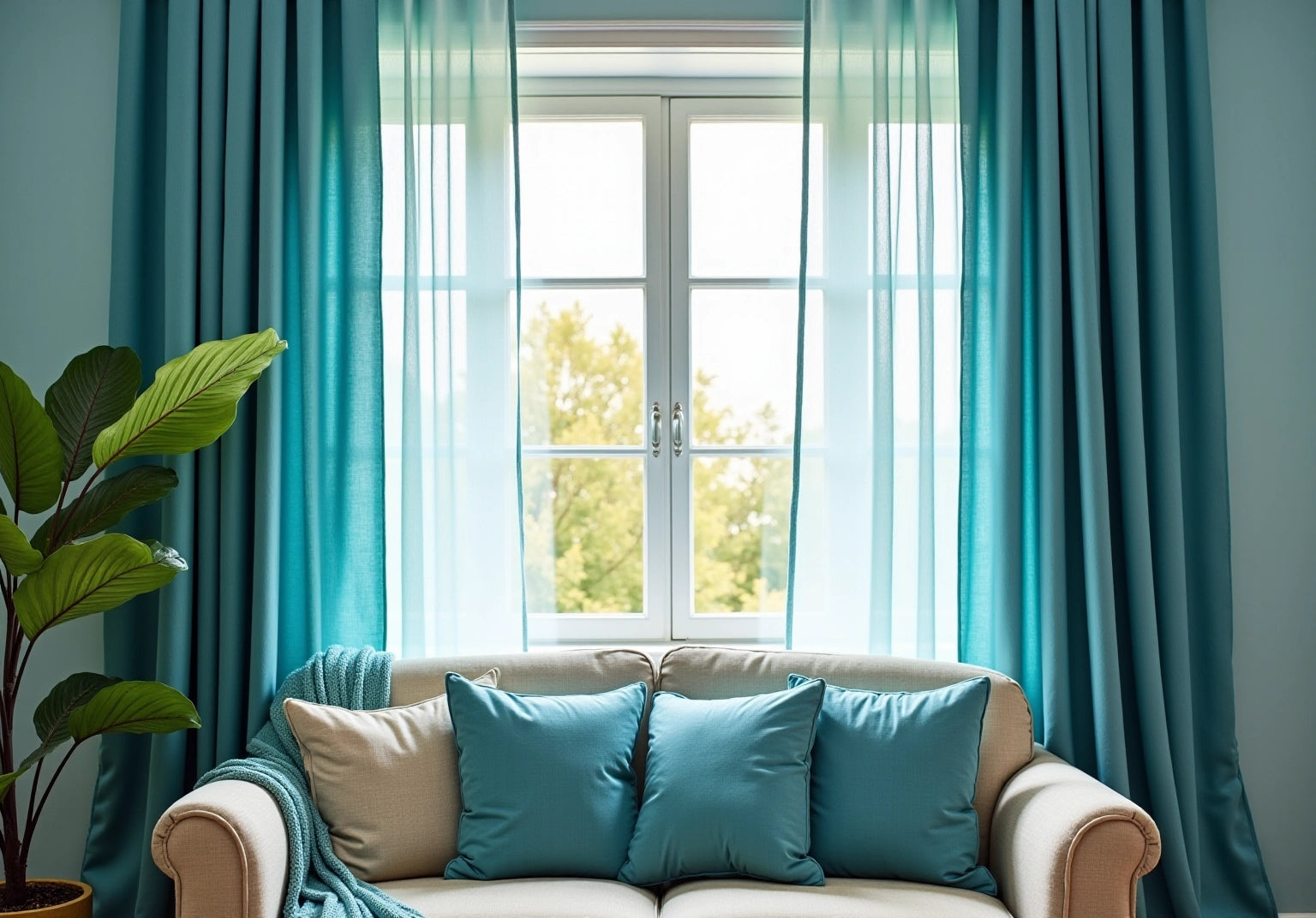 4 Steps to Perfectly Style Your Blue and Green Curtains