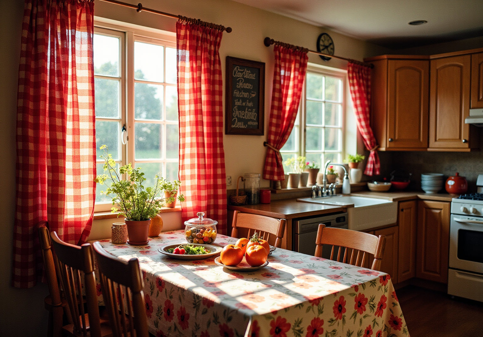 7 Red Checked Curtains Kitchen Ideas for a Cozy Look