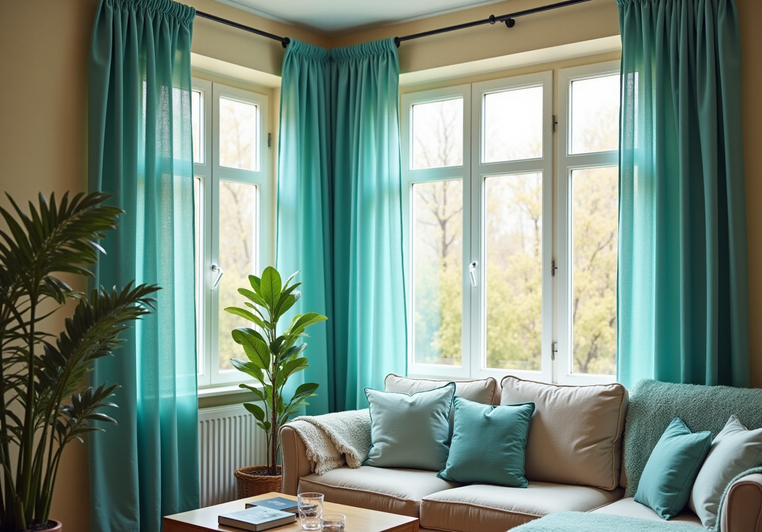 4 Steps to Choose Blue and Green Curtains for Living Room