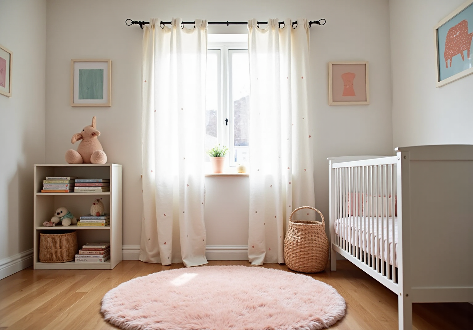 Transform Your Space with White and Pink Nursery Curtains