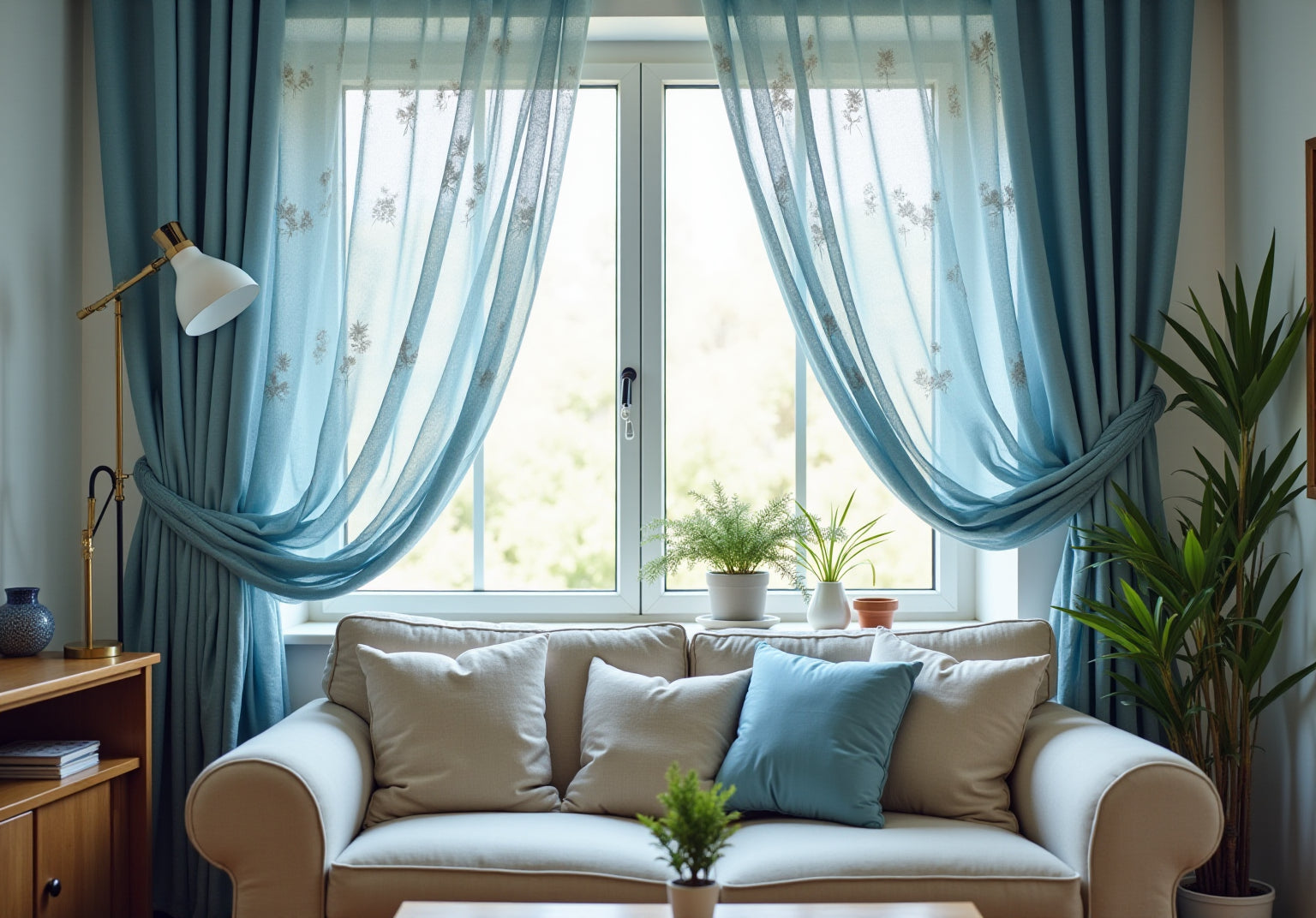 4 Steps to Choose and Install Blue Floral Sheer Curtains
