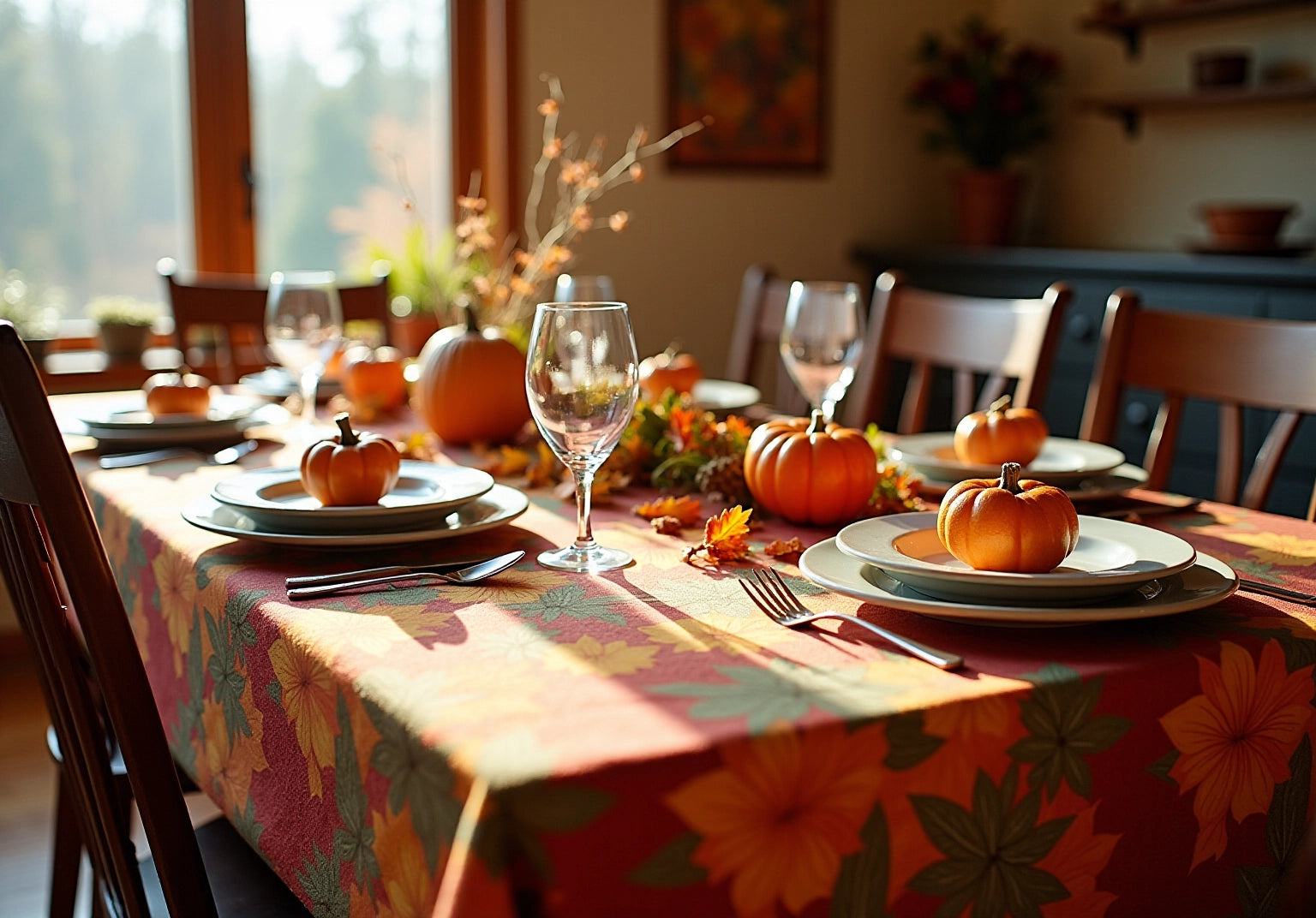 10 Autumn Vinyl Tablecloths for Stylish Seasonal Dining