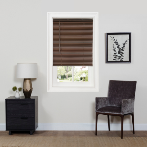 1" Room Darkening Mini Blind - Mahogany - 46x64