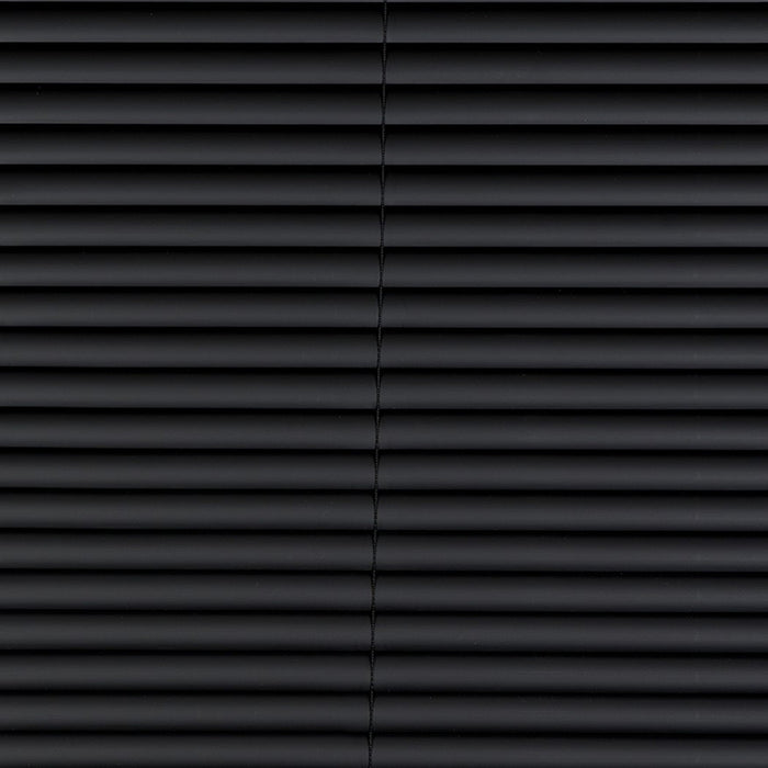 1" Room Darkening Mini Blind - Black with Child and Pet Safety, Fashionable Headrail - 33x64