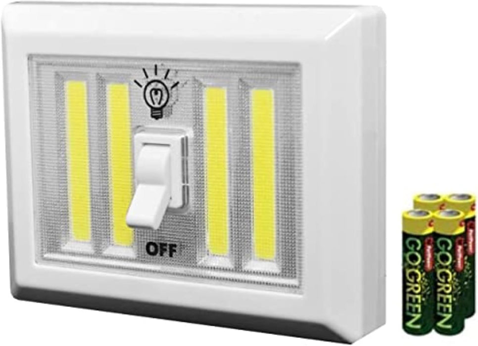 Joey'z Litesaver Xl Magnetic Led Light, Battery Powered Stick-On Cob Switch, 400 Lumen Portable Night Light, Battery Powered Lights