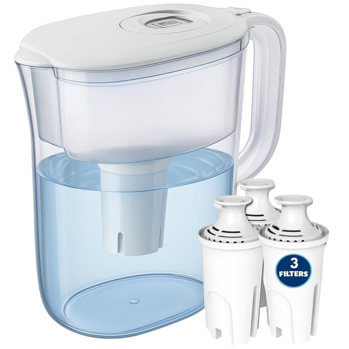Joey'z 7-Cup Water Pitcher Filter & Electronic Reminder, Compatible with Brita – Water Filter Replacement