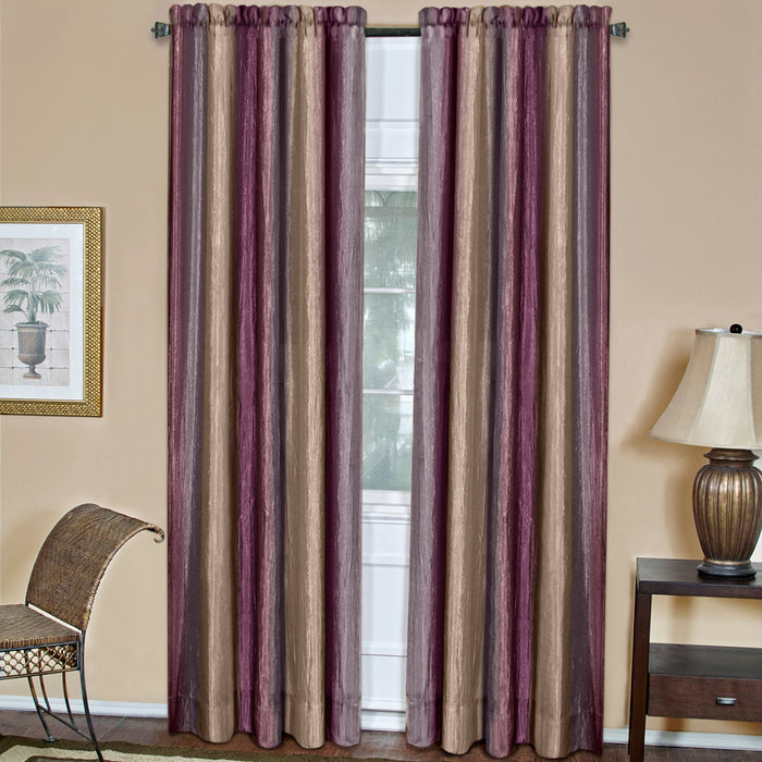 Ombre Window Curtain Panel for Household Textiles - Soft and Comfortable Polyester Material - Aubergine - 50x84
