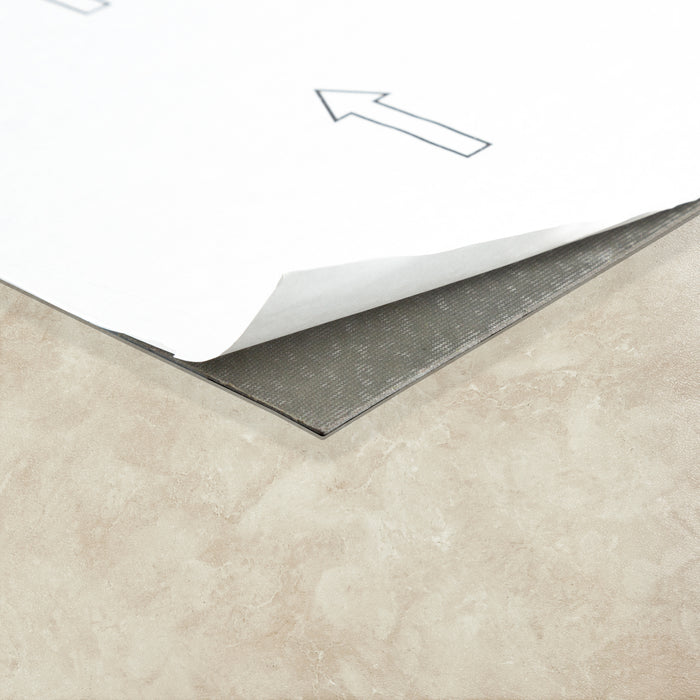 Tivoli 12x12 Self Adhesive Vinyl Floor Tile - Covers 45 Square Feet, 1-Year Warranty - Carrera Marble