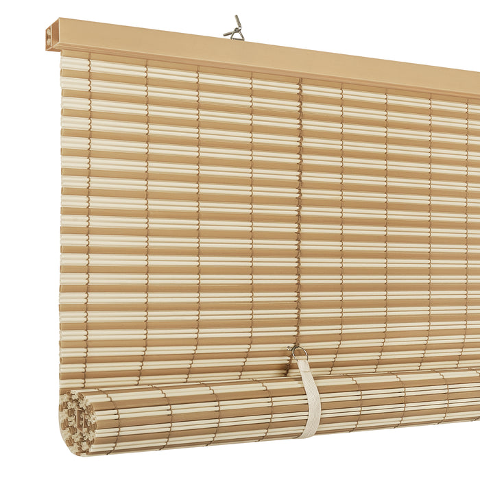 Cordless Veranda Vinyl Roll-Up Blind, Easy to Install for Indoor or Outdoor Use - Dessert - 60x72