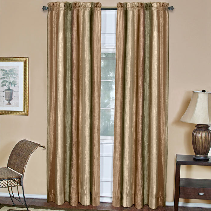 Ombre Window Curtain Panel for Household Textiles - Soft and Comfortable Polyester Material - Earth - 50x84