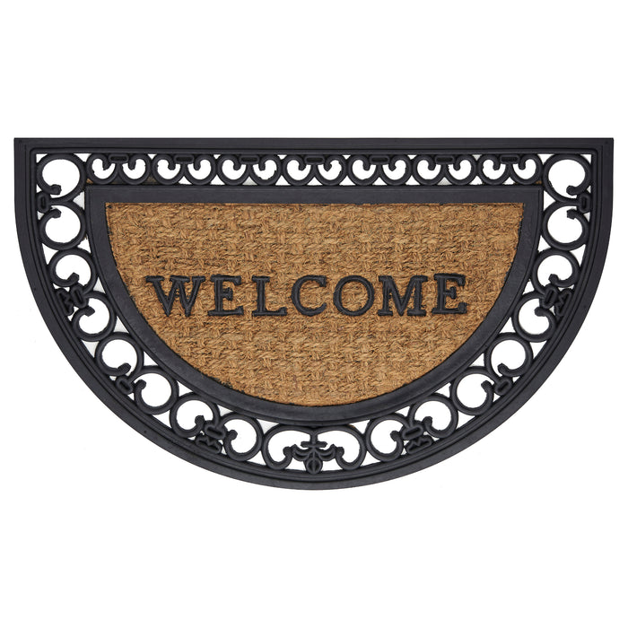 Iron Rubber Mat 18x30 - Fleur De Lis, Wrought, Eco-friendly - Fleur De Lis Slice