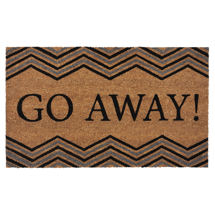 Dorothy Printed Coir Door Mat - Natural Coco Fibers - 18x30 - Heavy Duty Trap for Dirt and Moisture - Easy to Clean - Go Away