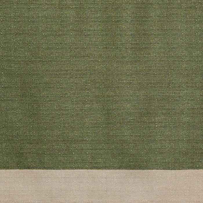Darcy Rod Pocket Window Curtain Valance - 52 Inches x 14 Inches, Soft Chenille Fabric - Green/Camel
