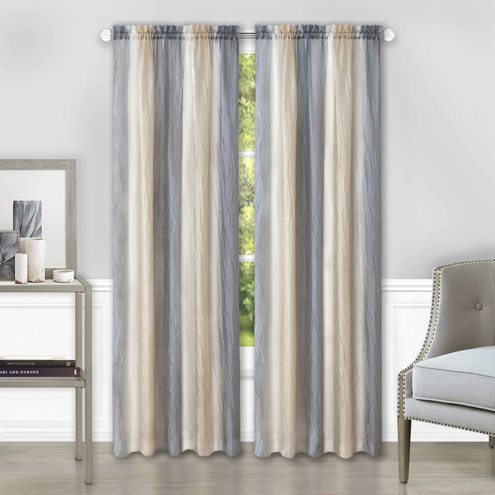 Ombre Window Curtain Panel for Household Textiles - Soft and Comfortable Polyester Material - Grey - 50x84