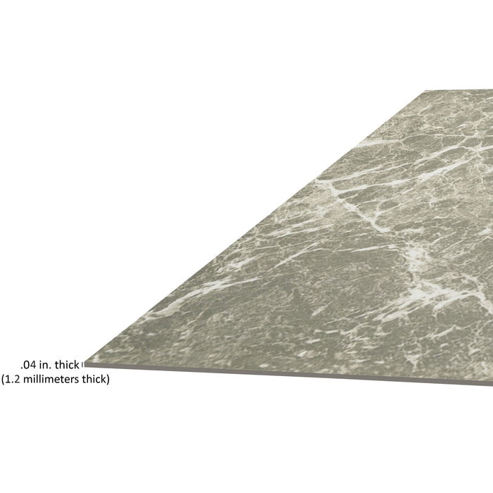 Nexus Style 12x12 Self Adhesive Vinyl Floor Tile - Cover 20 sqft, Easy DIY Peel 'N' Stick Installation, 1-Year Limited Warranty - Grey Marble