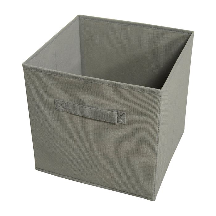 Neat Household Storage Bins - 4 Pack for Cube Shelf Organization, Mesh Fabric and Non-Woven Durability, Collapsible Design - Grey