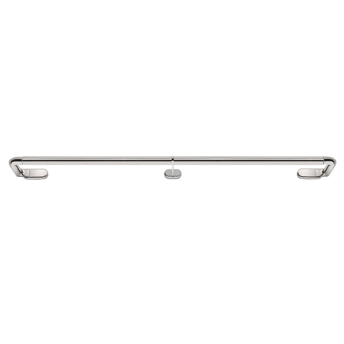 Innovative Wrap Around Curtain Rod - Stylish Brushed Nickel Finish, 1-Inch Diameter, 3.5-Inch Projection, Complete Room Darkening - Dylan Style - 36-66
