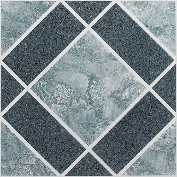 Nexus Style 12x12 Self Adhesive Vinyl Floor Tile - Cover 20 sqft, Easy DIY Peel 'N' Stick Installation, 1-Year Limited Warranty - Light & Dark