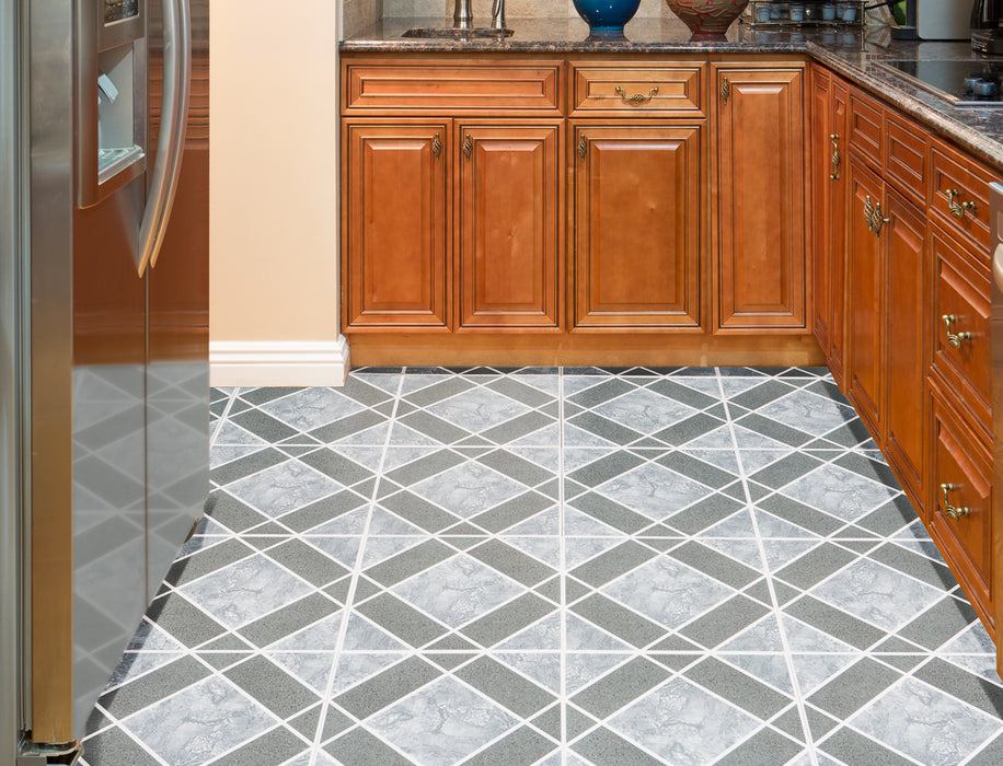 Nexus Style 12x12 Self Adhesive Vinyl Floor Tile - Cover 20 sqft, Easy DIY Peel 'N' Stick Installation, 1-Year Limited Warranty - Light & Dark