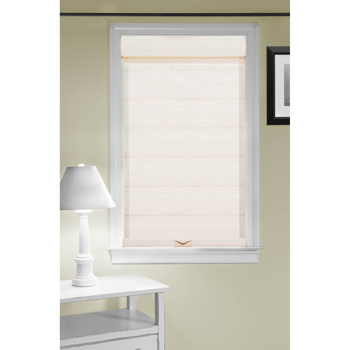 Cordless Celestial Sheer Double Layered Shade - Light Filtering & Adjustable Length - 72 Inches Length - Polyester - Easy Maintenance - Linen - 27x72