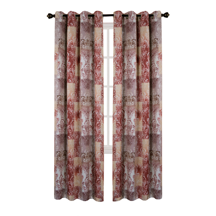 Vogue Grommet Window Curtain Panel - Room Darkening, Energy Efficient, Enhances Privacy - Marsala - 50x63