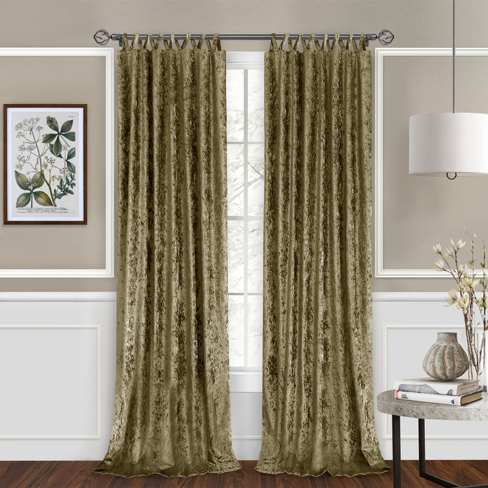Criss-Cross Window Curtain Panel by kana - Harper Style, 50 Inch Wide, Light-Filtering Polyester, Machine Washable - Moss - 50x84