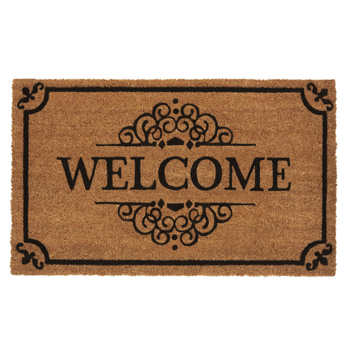 Dorothy Printed Coir Door Mat - Natural Coco Fibers - 18x30 - Heavy Duty Trap for Dirt and Moisture - Easy to Clean - Prestige