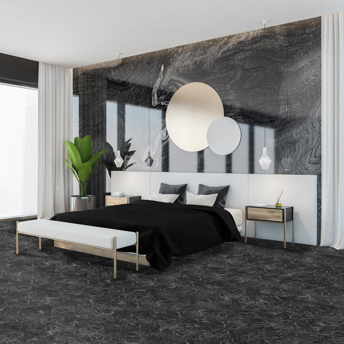 Nexus Style 12x12 Self Adhesive Vinyl Floor Tile - Cover 20 sqft, Easy DIY Peel 'N' Stick Installation, 1-Year Limited Warranty - Smoke Marble