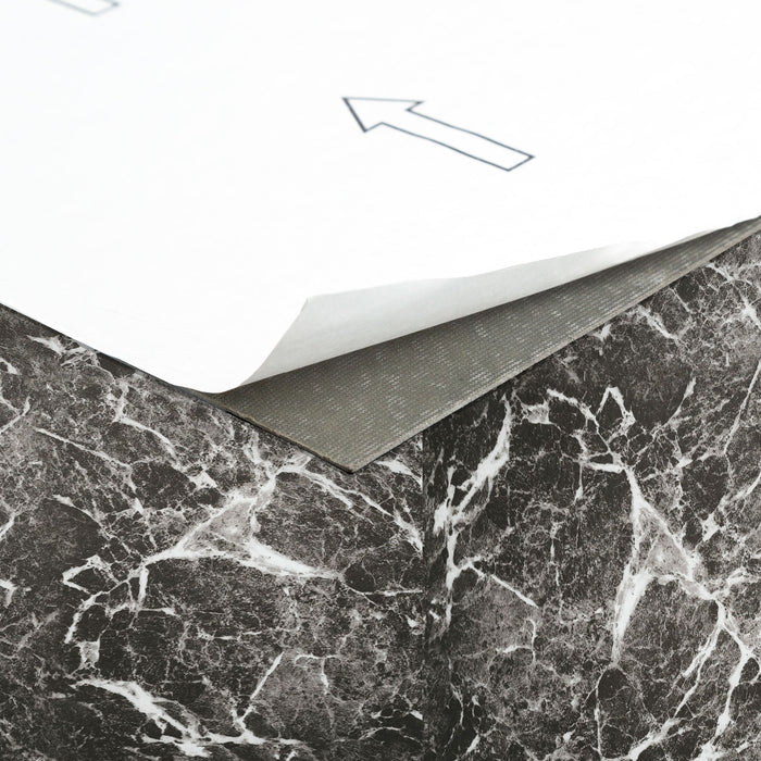 Nexus Style 12x12 Self Adhesive Vinyl Floor Tile - Cover 20 sqft, Easy DIY Peel 'N' Stick Installation, 1-Year Limited Warranty - Smoke Marble
