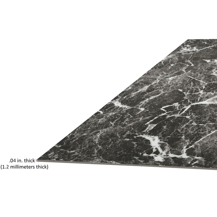 Nexus Style 12x12 Self Adhesive Vinyl Floor Tile - Cover 20 sqft, Easy DIY Peel 'N' Stick Installation, 1-Year Limited Warranty - Smoke Marble