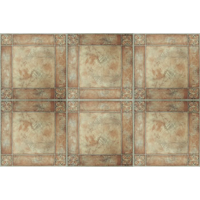 Sterling 12x12 Self Adhesive Vinyl Floor Tile - 20 Tiles, 1-Year Warranty - Spanish Rose