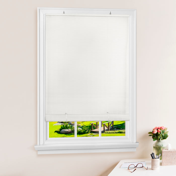 Cordless Solstice Vinyl Roll-Up Blind, Easy to Install for Indoor or Outdoor Use - White - 60x72