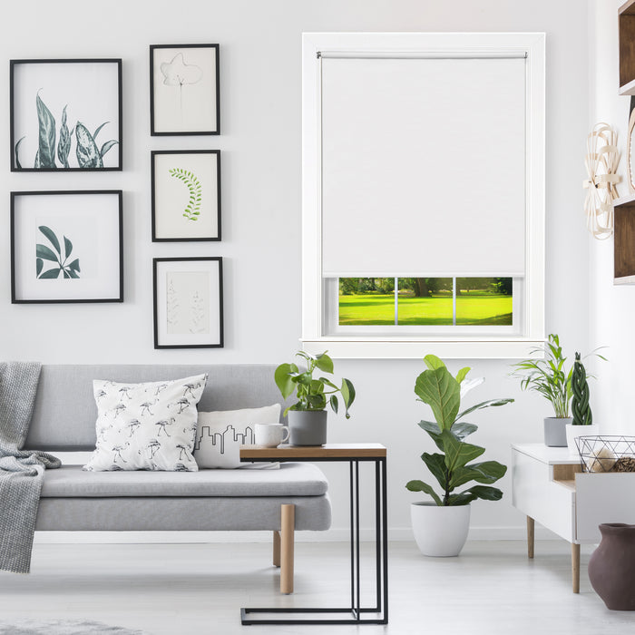 Cords Free Tear Down Room Darkening Window Shade - Customizable Width and Cordless Lift - White - 55x72