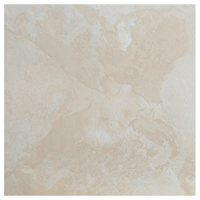 Nexus Style 12x12 Self Adhesive Vinyl Floor Tile - Cover 20 sqft, Easy DIY Peel 'N' Stick Installation, 1-Year Limited Warranty - White Slate