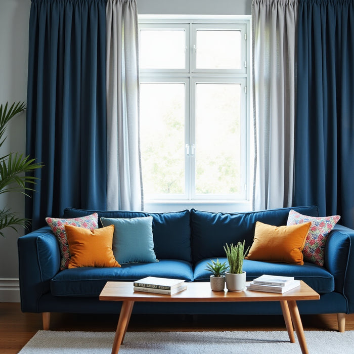 Master Dark Blue and Gray Curtains for Stunning Home Decor