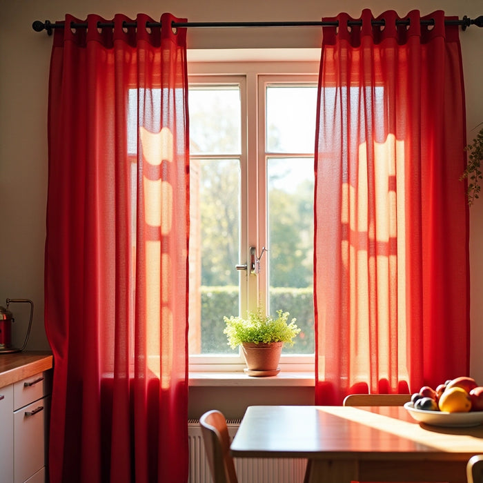 5 Steps to Choose Red Kitchen Curtains for Your Home