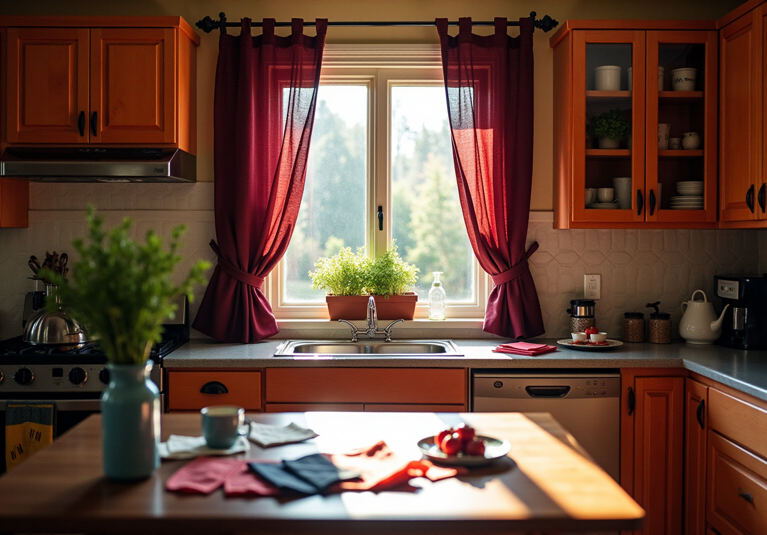 4 Steps to Choose Black and Red Kitchen Curtains