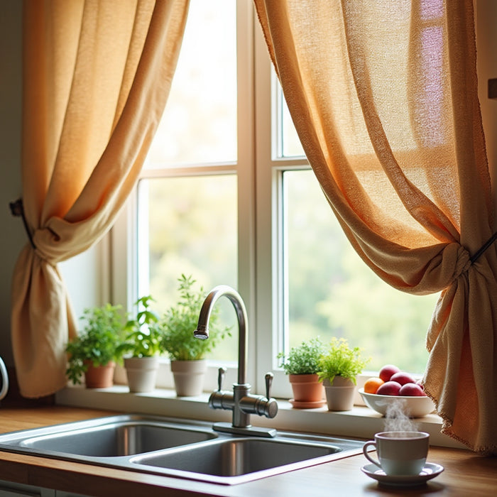 4 Steps to Hang Cafe Curtain Kitchen Window Perfectly