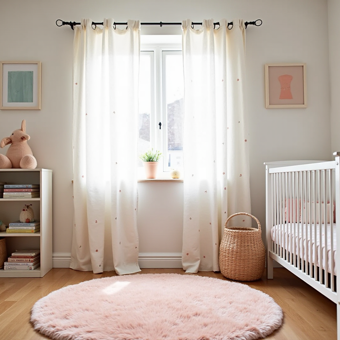 Transform Your Space with White and Pink Nursery Curtains