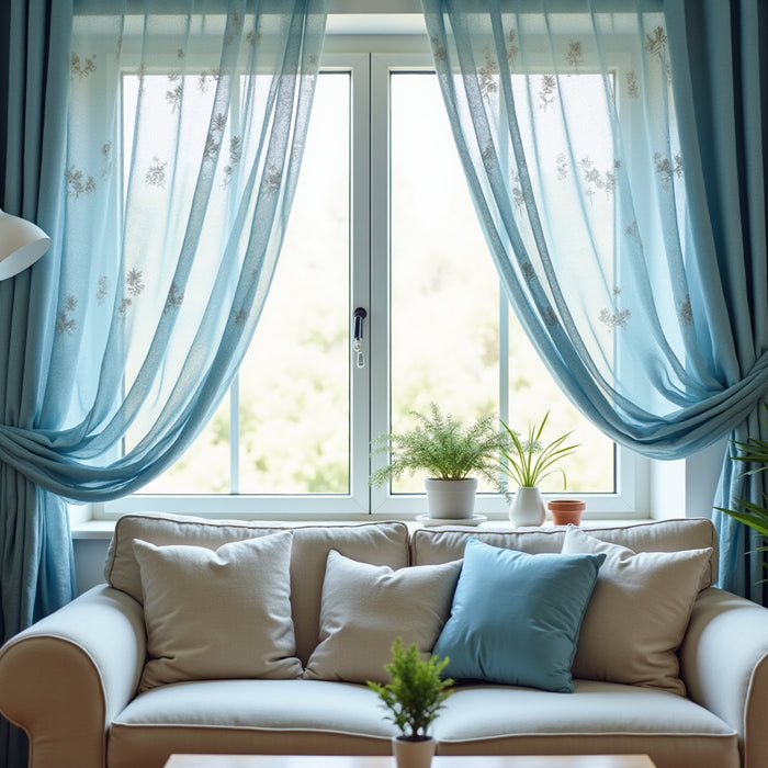 4 Steps to Choose and Install Blue Floral Sheer Curtains