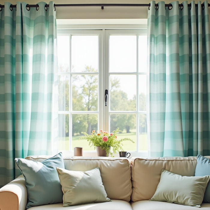 Transform Your Space with Light Blue and Green Curtains