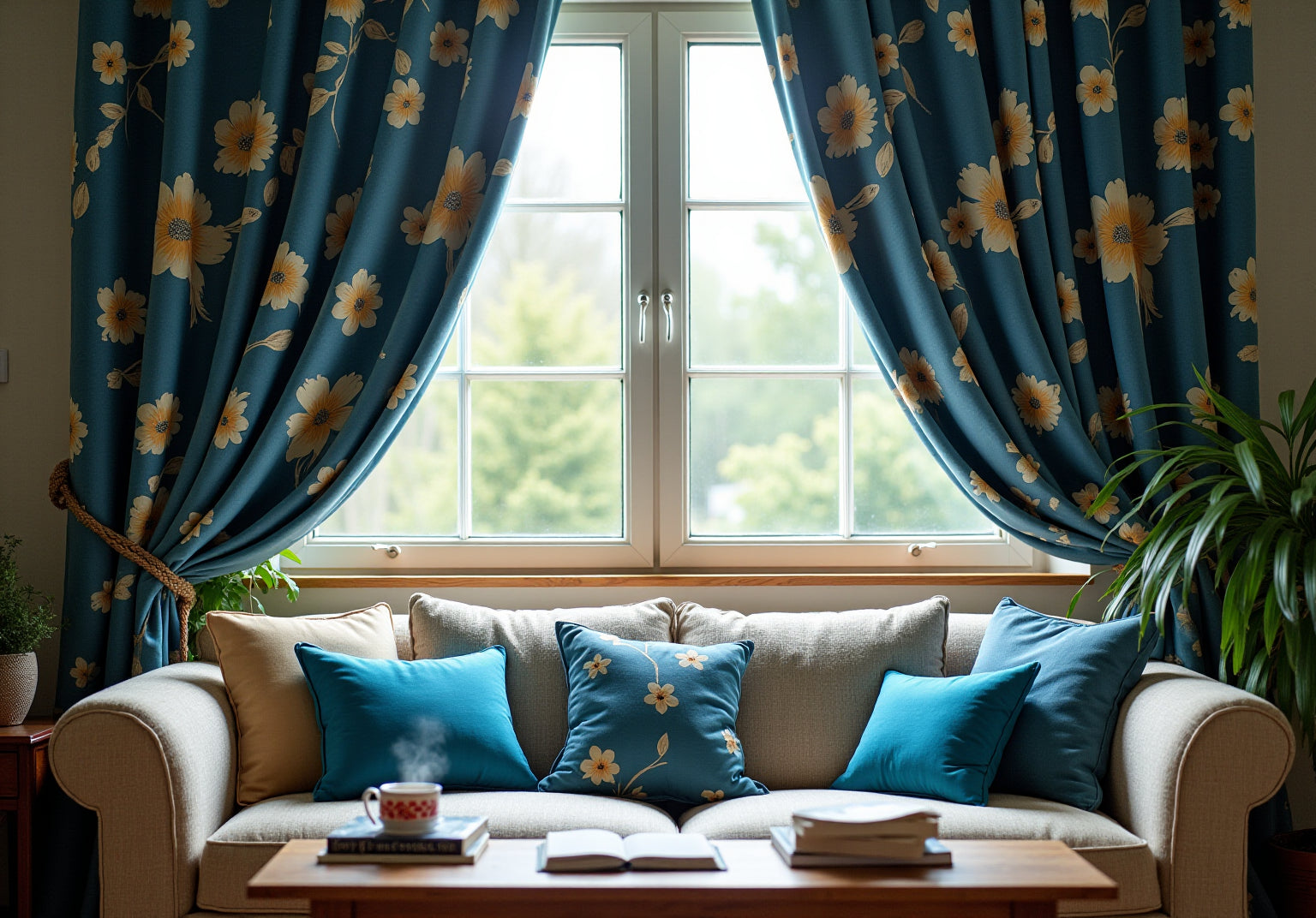 Transform Your Space with Dark Blue Floral Curtains: A Step-by-Step Guide