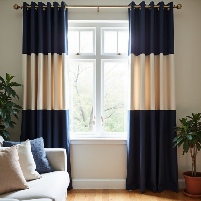 7 Stylish Blackout Color Block Curtain Options for Modern Homes