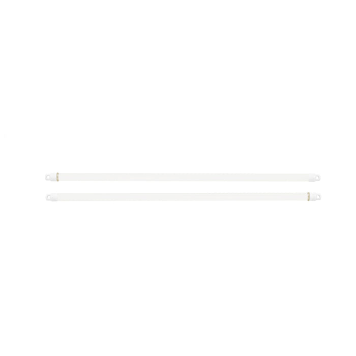 Fantasia 5/16-Inch Swivel End Sash Rod - Adjustable Width for Sheer, Lace, or Lightweight Curtains - White - 11-19 - Set of Two