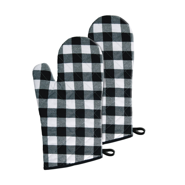 Check Oven Mitt - 7-inx13-in - Set of Two