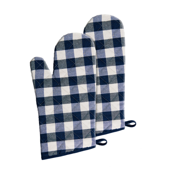 Check Oven Mitt - 7-inx13-in - Set of Two