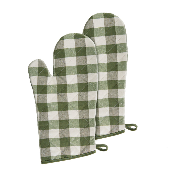 Check Oven Mitt - 7-inx13-in - Set of Two