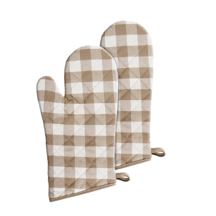 Check Oven Mitt - 7-inx13-in - Set of Two