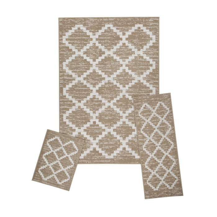 3 Piece Rug Set - Landon Tan