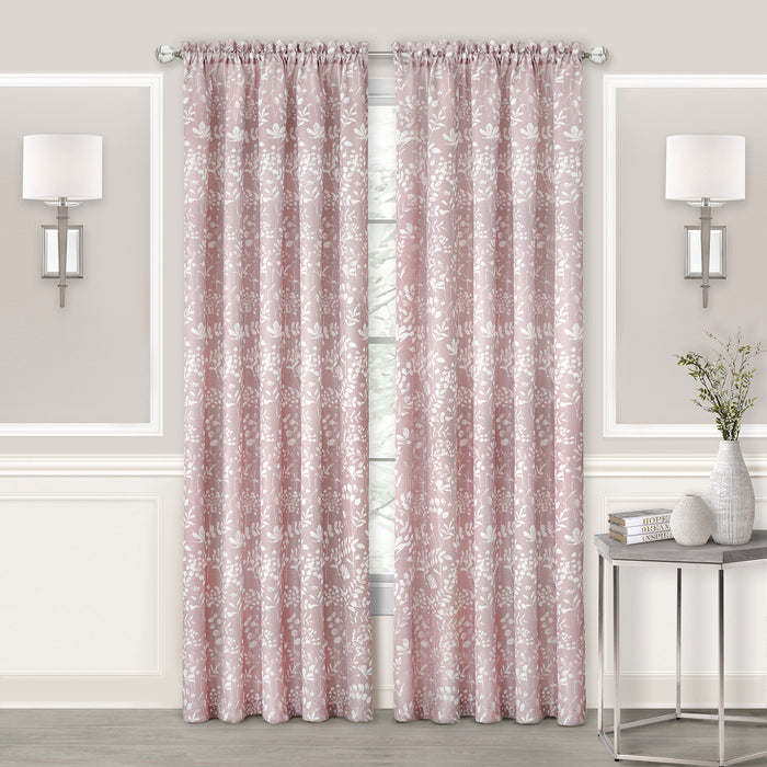 Charlotte Rod Pocket Window Curtain Panel - 42 Inches Width - Light Filtering - Machine Washable - Geometric Diamond Clipped Design - Textiles & Soft Furnishings